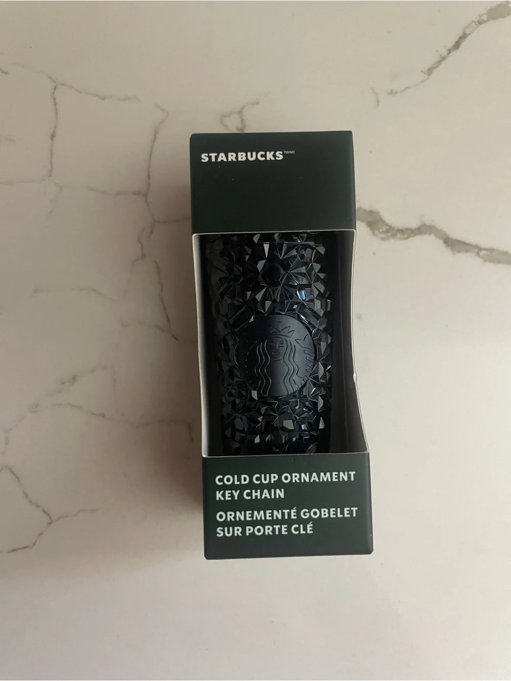 NWT Starbucks Navy jewel Gemstone cup tumbler ornament keychain Holiday 2024